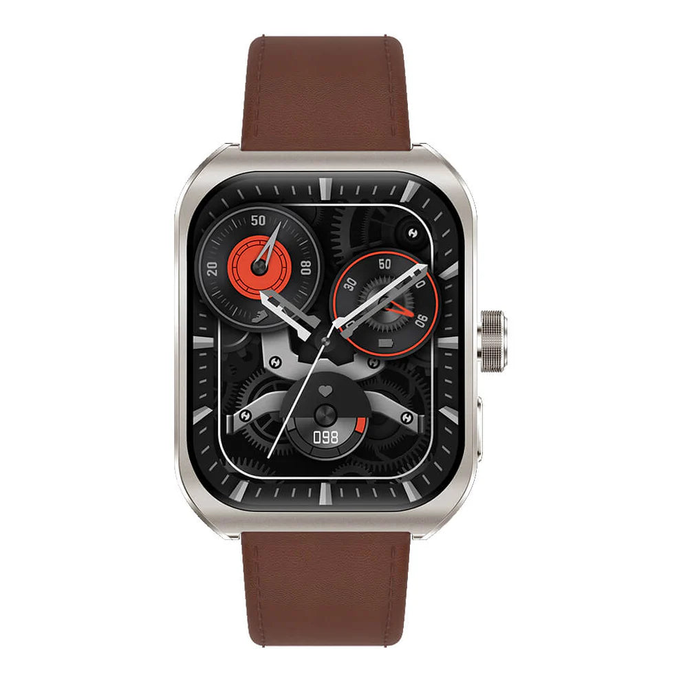 AMMOLED Pro Curved LEATHER STRAIPS Smartwatch (ALLOW TO OPEN)