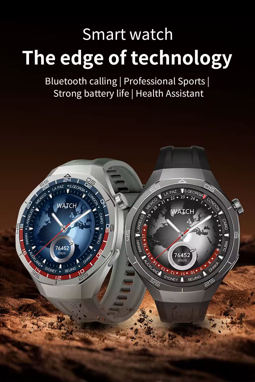 Original SK40 Smart Watch Men AMOLED HD Screen NFC Bluetooth Call Watch GPS Tracking Heart Rate Compass For FXINRISE SmartWatch
